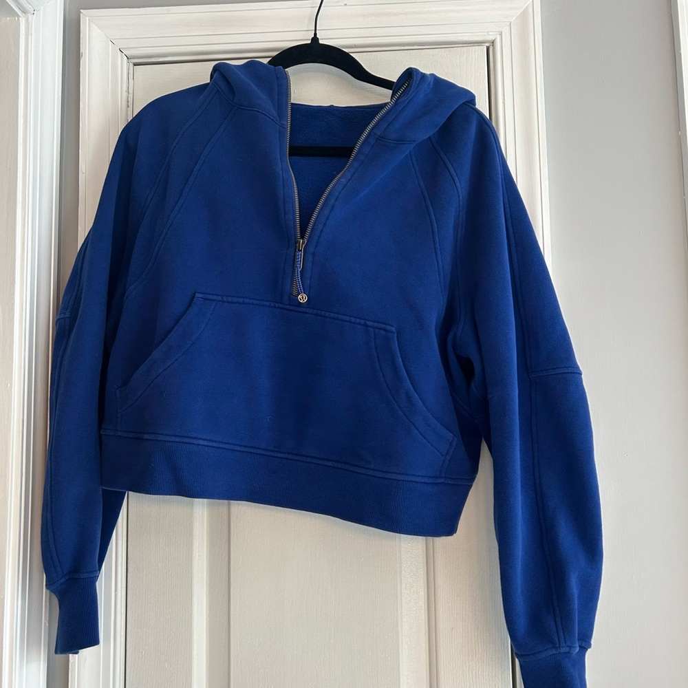 Royal Blue Lululemon Cropped Hoodie